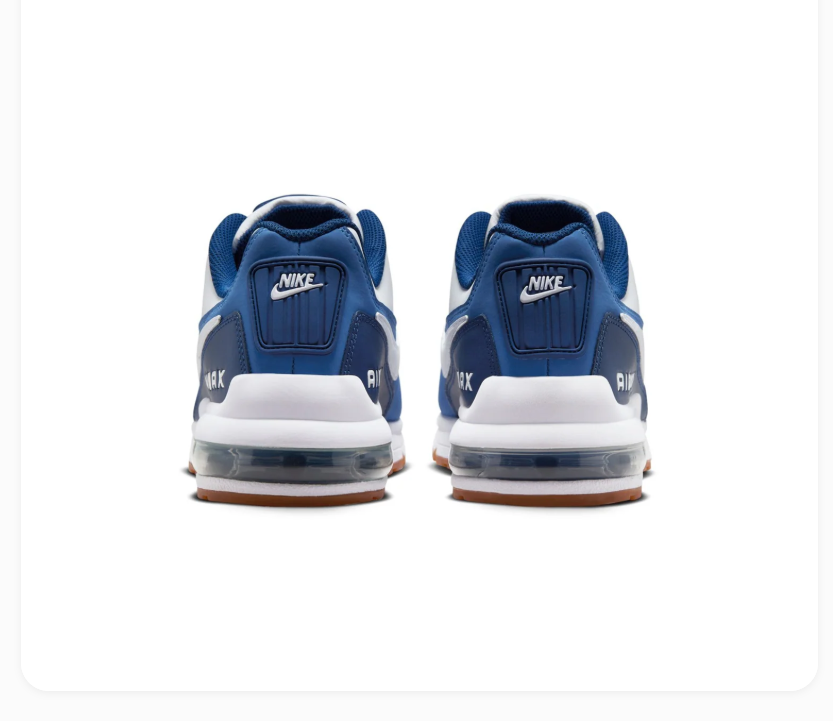 Nike Air Max White & Blue Sneakers with Gum Outsole