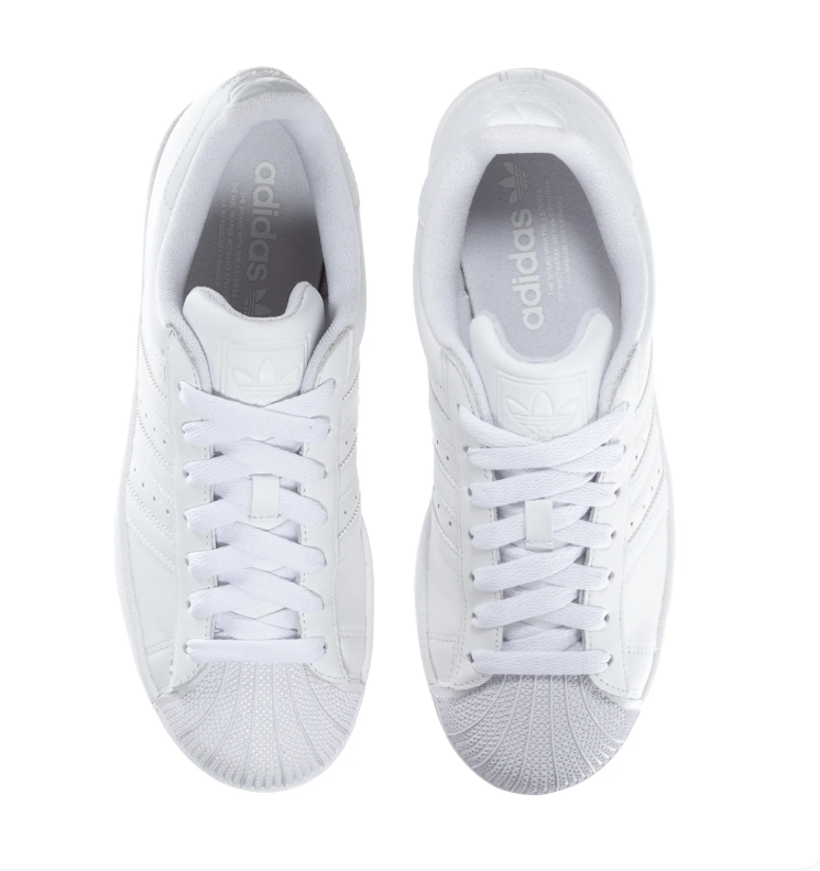 adidas Superstar All-White Shell-Toe Sneakers