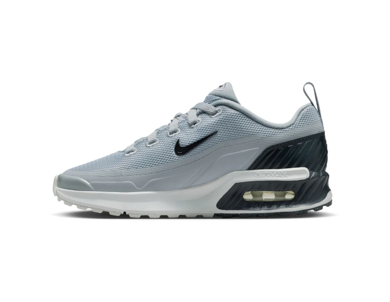 Nike Air Max Light Grey Mesh Sneakers with Black Heel Accents