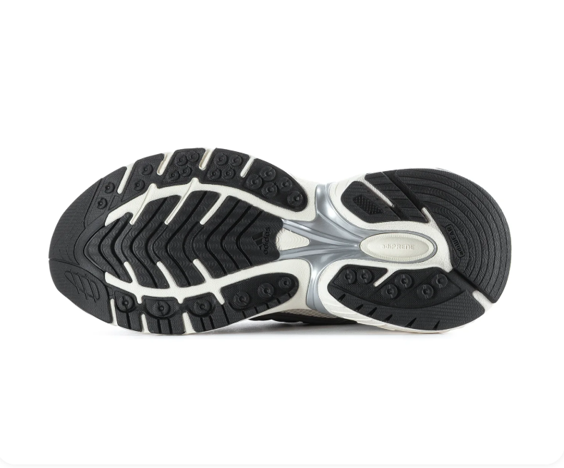 adidas Adistar White & Grey Chunky Sneakers with Black Stripes