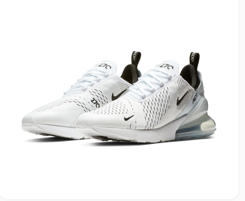 Nike Air Max 270 White & Black Sneakers