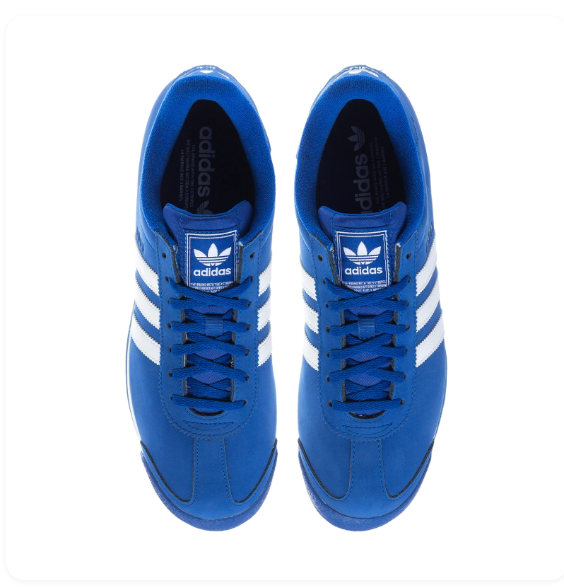 adidas Samoa Royal Blue & White Sneakers with Textured Toe Bumper