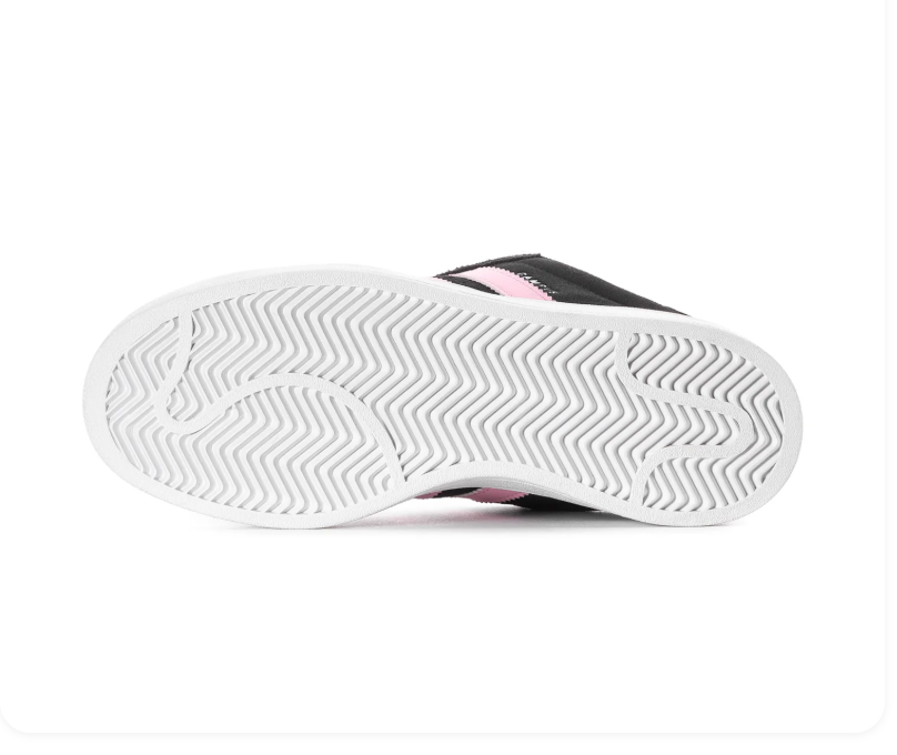 adidas Campus Black & Light Pink Sneakers with White Sole