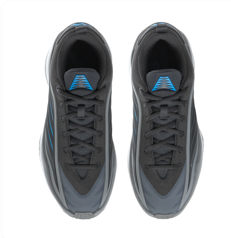 adidas Black & Grey Sneakers with Bright Blue Accents