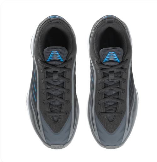 adidas Black & Grey Sneakers with Bright Blue Accents