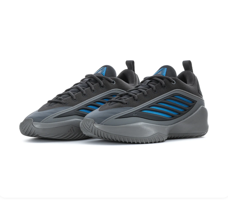 adidas Black & Grey Sneakers with Bright Blue Accents