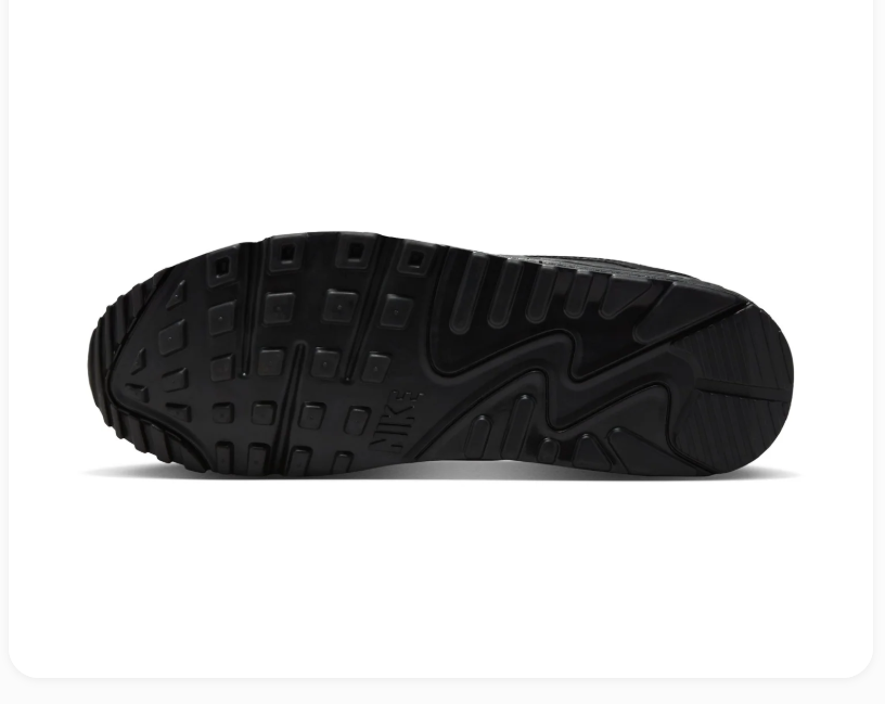 Nike Air Max 90 Black Sneakers with Grey Swoosh