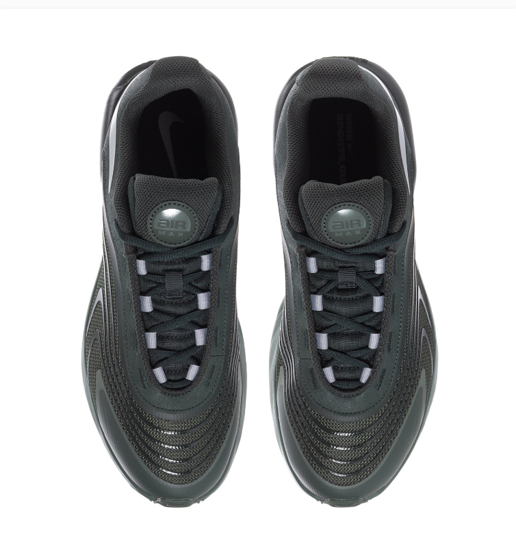Nike Air Max Dark Green & Black Sneakers with Silver Swoosh