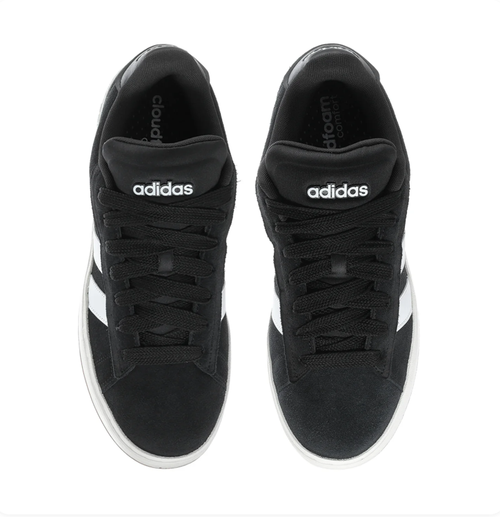 adidas Black & White Low-Top Sneakers with Gum Outsole