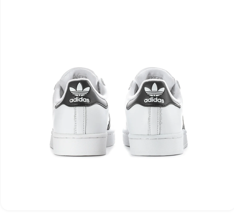 adidas Superstar White & Black Shell-Toe Sneakers