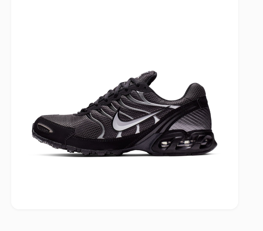 Nike Air Max Black & Charcoal Mesh Sneakers with Silver Accents