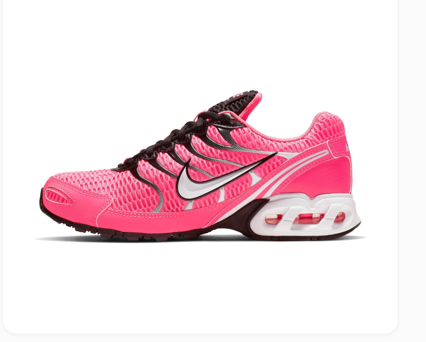 Nike Air Max Torch 4 Hot Pink & Black Sneakers with Silver Swoosh