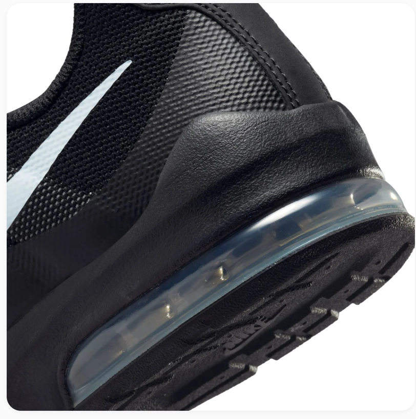 Nike Air Max Black Mesh Sneakers with Light Grey Swoosh