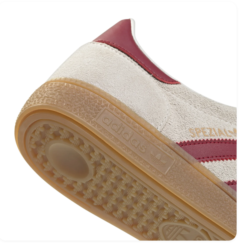 adidas Handball Spezial Cream & Burgundy Sneakers with Gum Sole