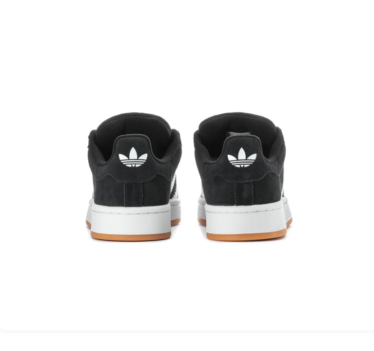 adidas Campus Black & White Sneakers with Gum Outsole