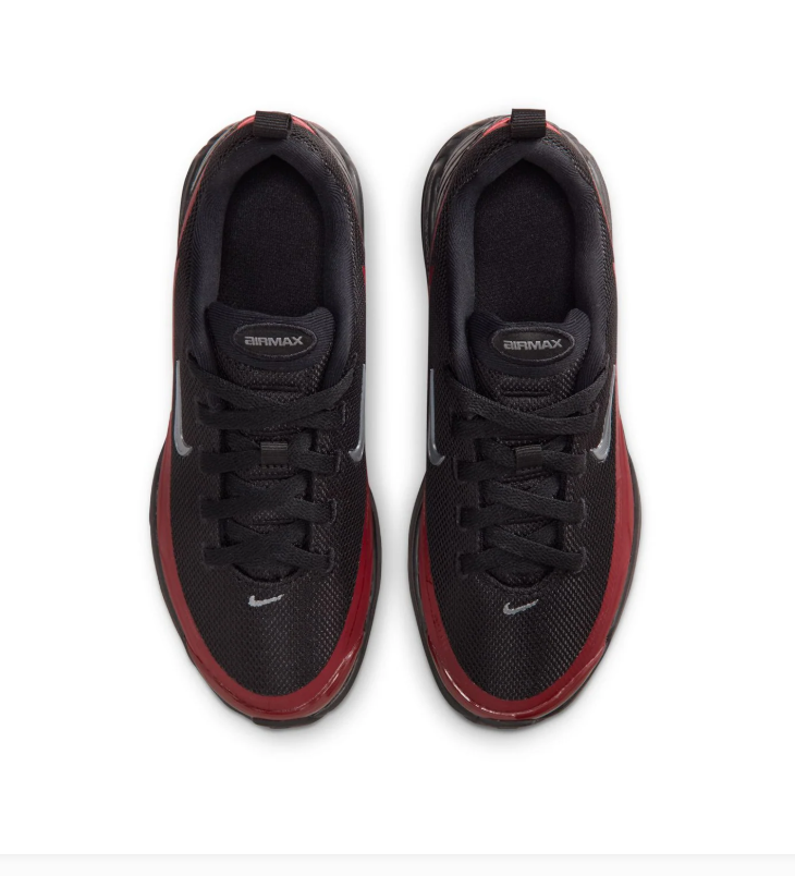 Nike Air Max Black & Burgundy Sneakers with Grey Swoosh